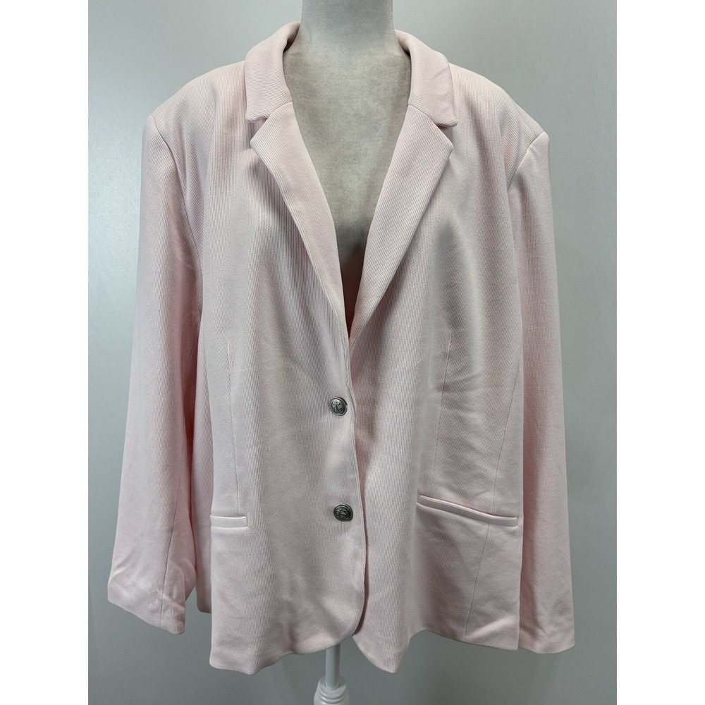 NEW! Talbots Blazer Jacket Sz 26W Plus Pale Pink Career Business READ Lined